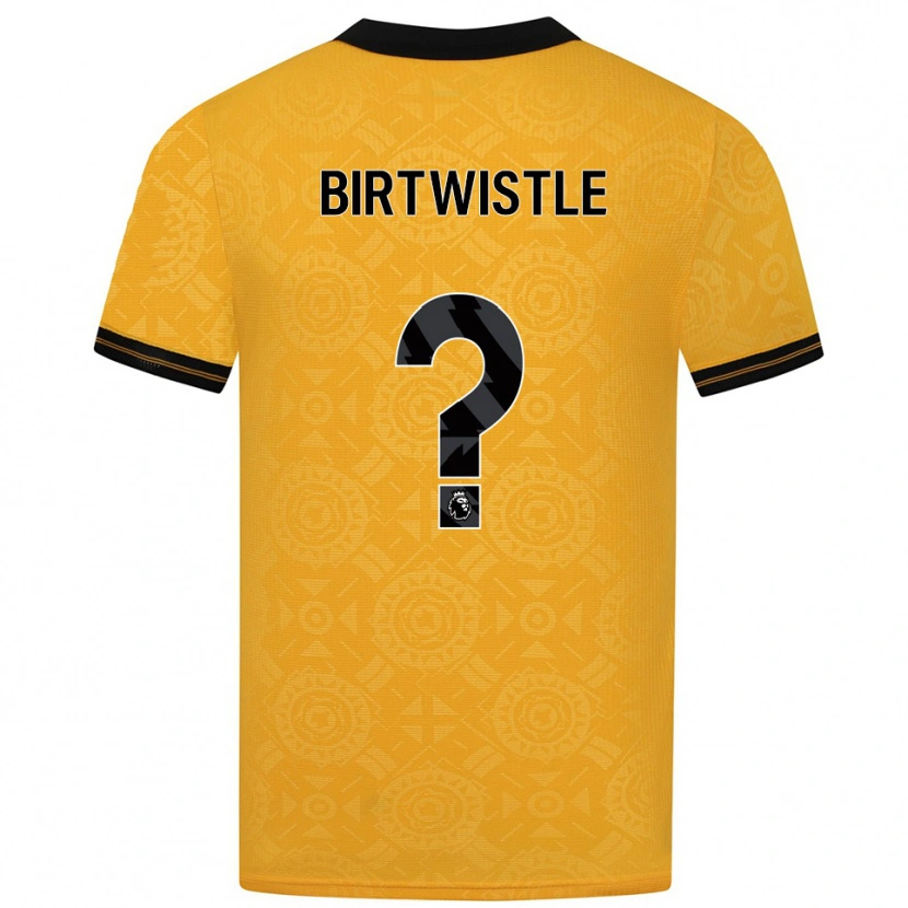 Danxen Børn Harry Birtwistle #0 Gul Sort Hjemmebane Spillertrøjer 2025/26 Trøje T-Shirt