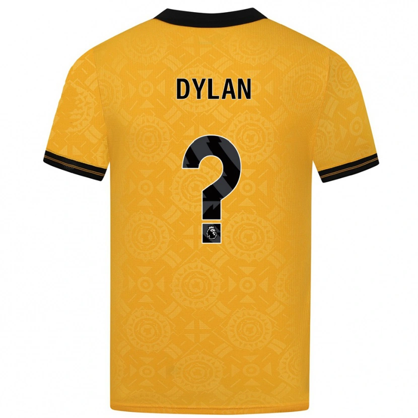 Danxen Børn Dylan Scicluna #0 Gul Sort Hjemmebane Spillertrøjer 2025/26 Trøje T-Shirt