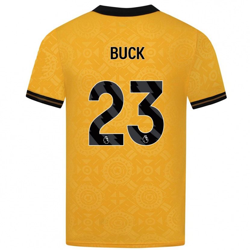 Danxen Børn Alex Buck #23 Gul Sort Hjemmebane Spillertrøjer 2025/26 Trøje T-Shirt