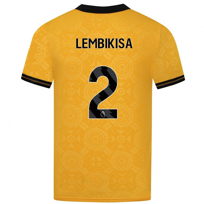 Danxen Børn Dexter Lembikisa #2 Gul Sort Hjemmebane Spillertrøjer 2025/26 Trøje T-Shirt