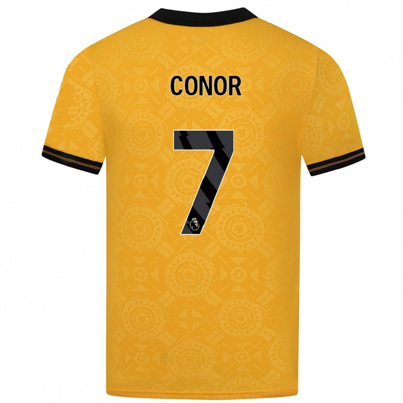 Danxen Børn Conor Mcleod #7 Gul Sort Hjemmebane Spillertrøjer 2025/26 Trøje T-Shirt