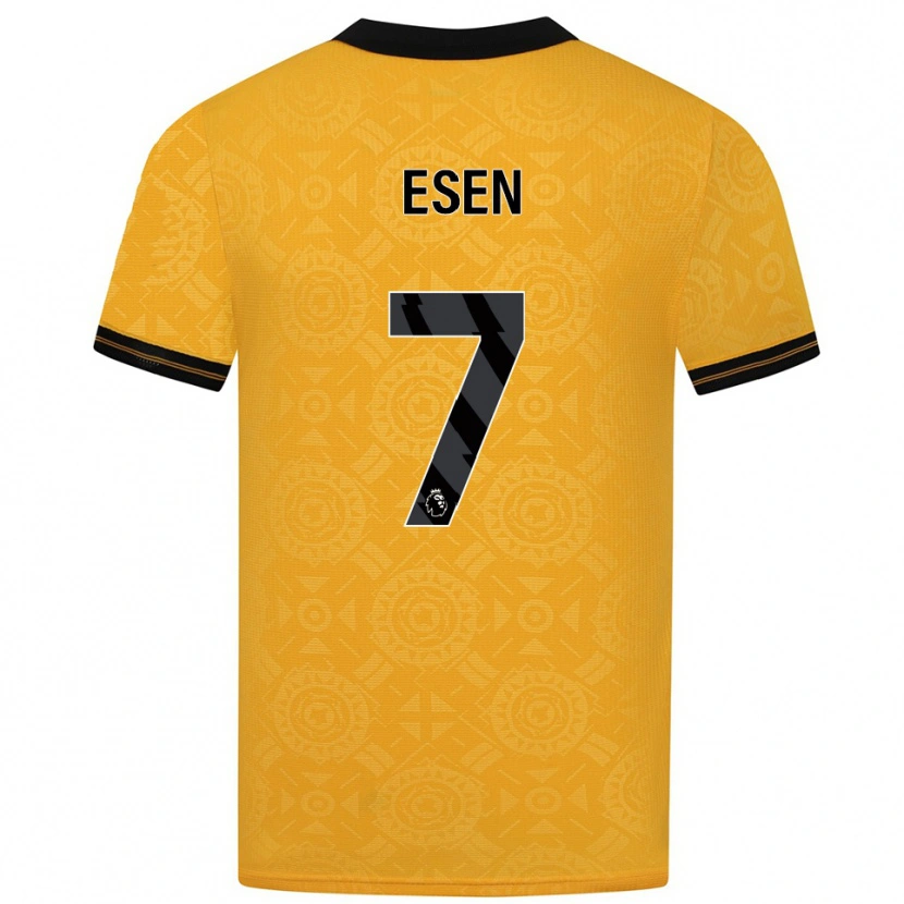 Danxen Børn Josh Esen #7 Gul Sort Hjemmebane Spillertrøjer 2025/26 Trøje T-Shirt