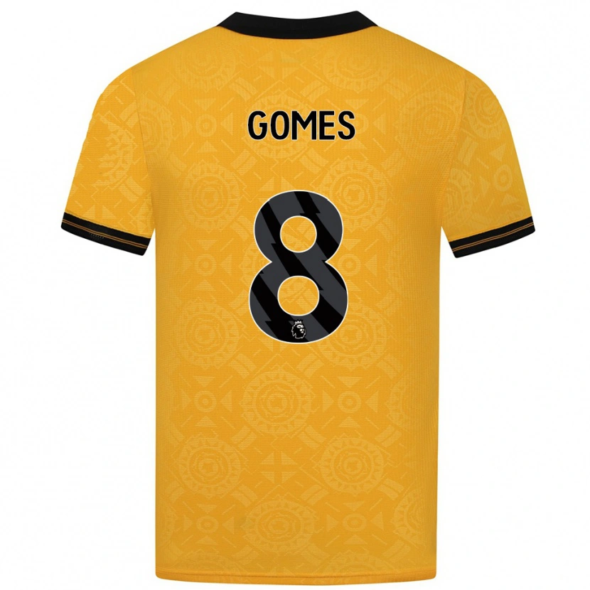 Danxen Børn João Gomes #8 Gul Sort Hjemmebane Spillertrøjer 2025/26 Trøje T-Shirt