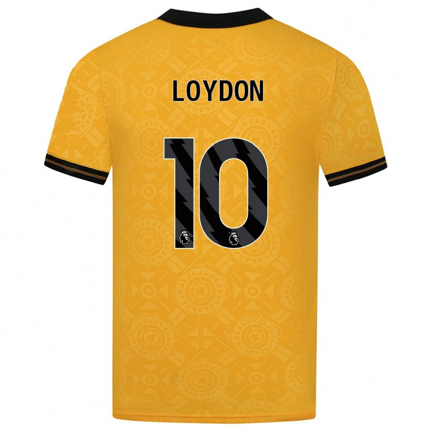 Danxen Børn Abi Loydon #10 Gul Sort Hjemmebane Spillertrøjer 2025/26 Trøje T-Shirt