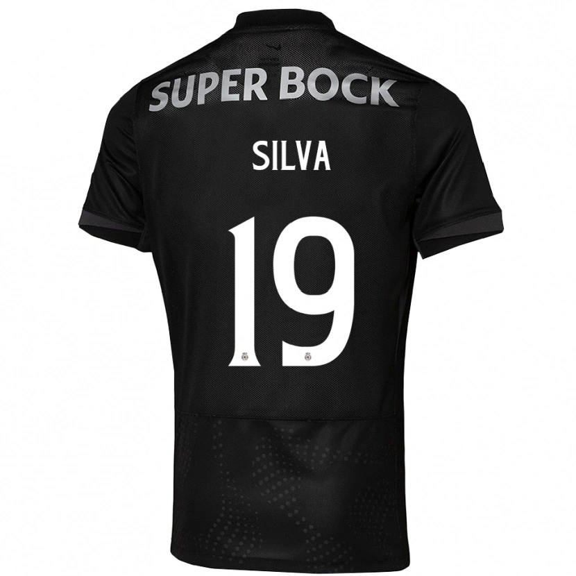Danxen Børn Diana Silva #19 Sort Hvid Udebane Spillertrøjer 2025/26 Trøje T-Shirt
