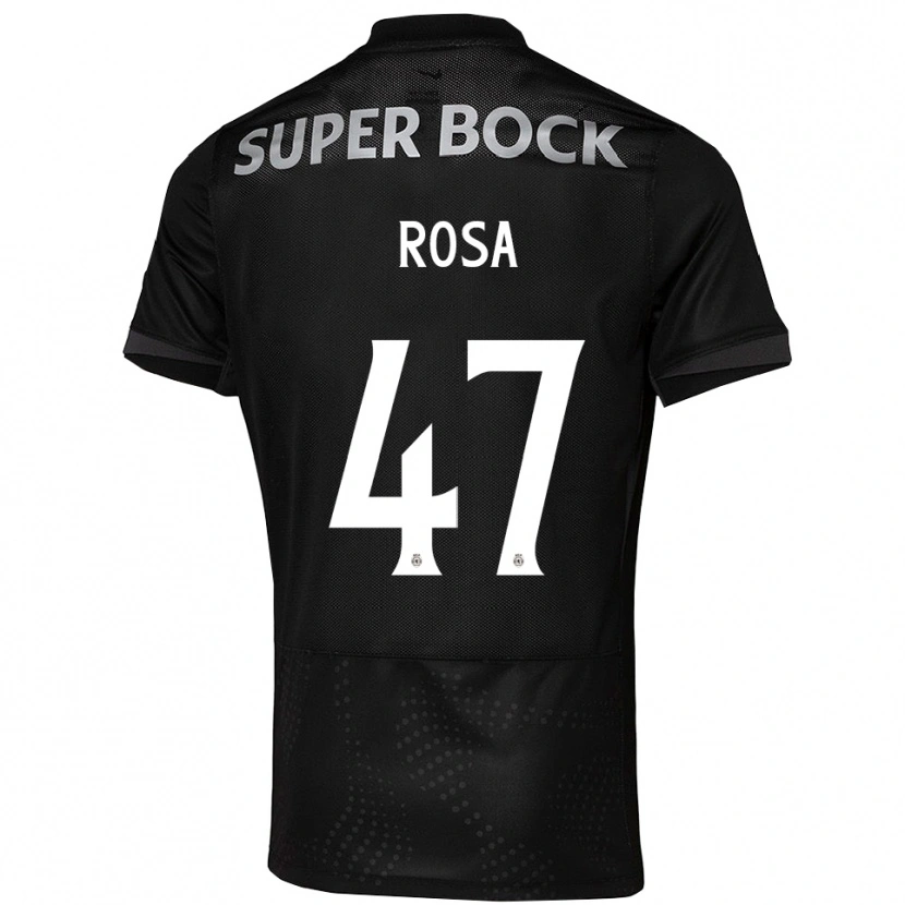 Danxen Børn Mariana Rosa #47 Sort Hvid Udebane Spillertrøjer 2025/26 Trøje T-Shirt