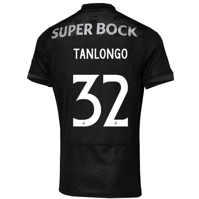 Danxen Børn Mateo Tanlongo #32 Sort Hvid Udebane Spillertrøjer 2025/26 Trøje T-Shirt