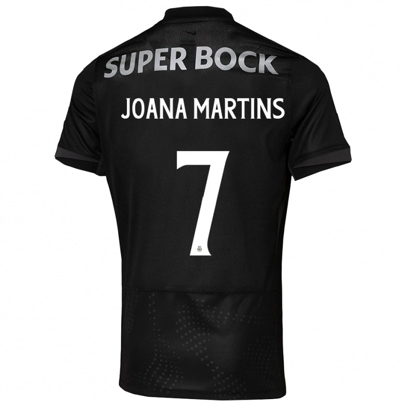 Danxen Børn Joana David Carromeu Martins #7 Sort Hvid Udebane Spillertrøjer 2025/26 Trøje T-Shirt