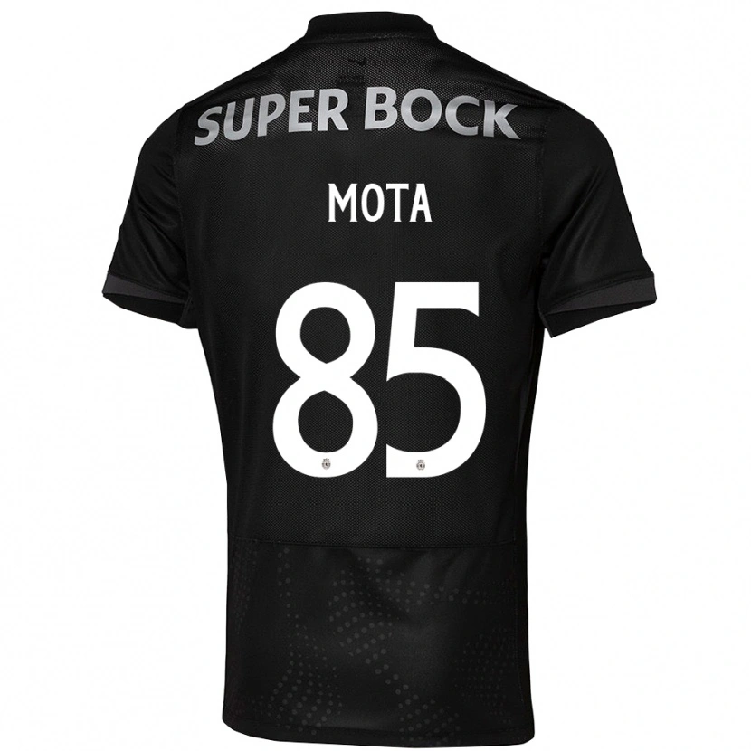 Danxen Børn Rafael Mota #85 Sort Hvid Udebane Spillertrøjer 2025/26 Trøje T-Shirt