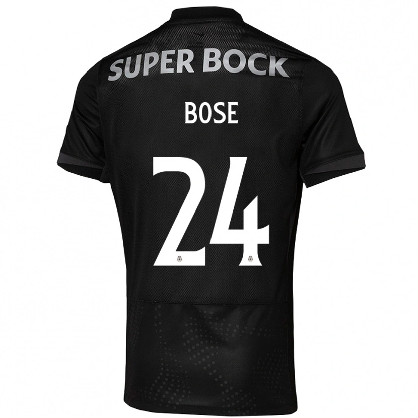 Danxen Børn Ria Bose #24 Sort Hvid Udebane Spillertrøjer 2025/26 Trøje T-Shirt