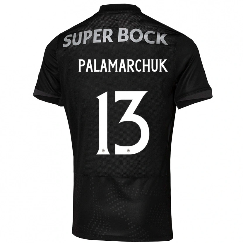 Danxen Børn Cristiano Vitaly Palamarchuk #13 Sort Hvid Udebane Spillertrøjer 2025/26 Trøje T-Shirt