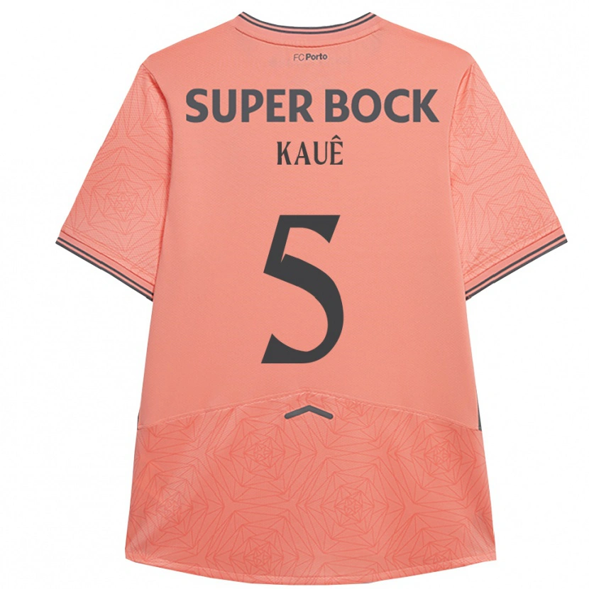 Danxen Børn Kauê #5 Pink Navy Udebane Spillertrøjer 2025/26 Trøje T-Shirt