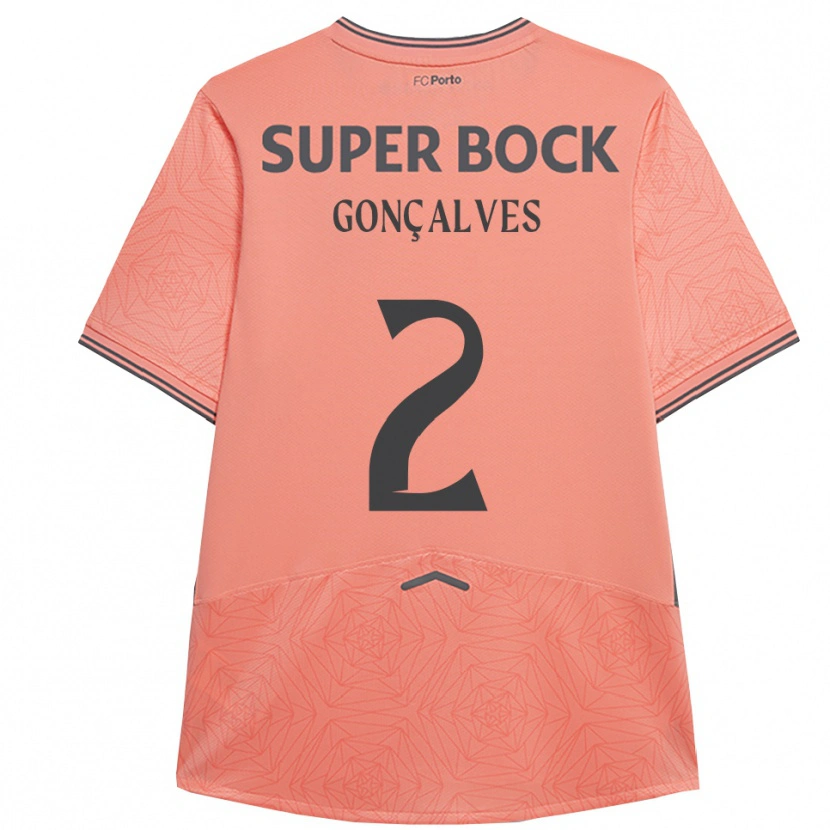 Danxen Børn Ema Gonçalves #2 Pink Navy Udebane Spillertrøjer 2025/26 Trøje T-Shirt