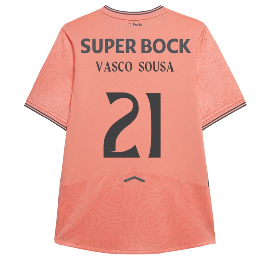 Danxen Børn Vasco Sousa #21 Pink Navy Udebane Spillertrøjer 2025/26 Trøje T-Shirt