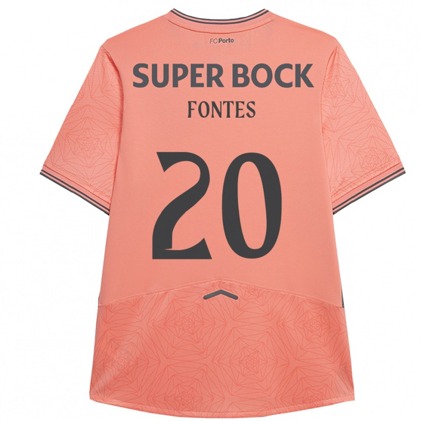 Danxen Børn Goncalo Fontes #20 Pink Navy Udebane Spillertrøjer 2025/26 Trøje T-Shirt