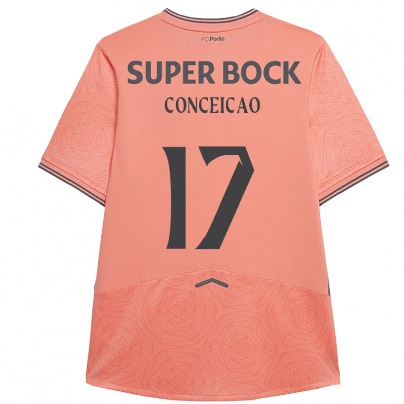 Danxen Børn Rodrigo Conceicao #17 Pink Navy Udebane Spillertrøjer 2025/26 Trøje T-Shirt