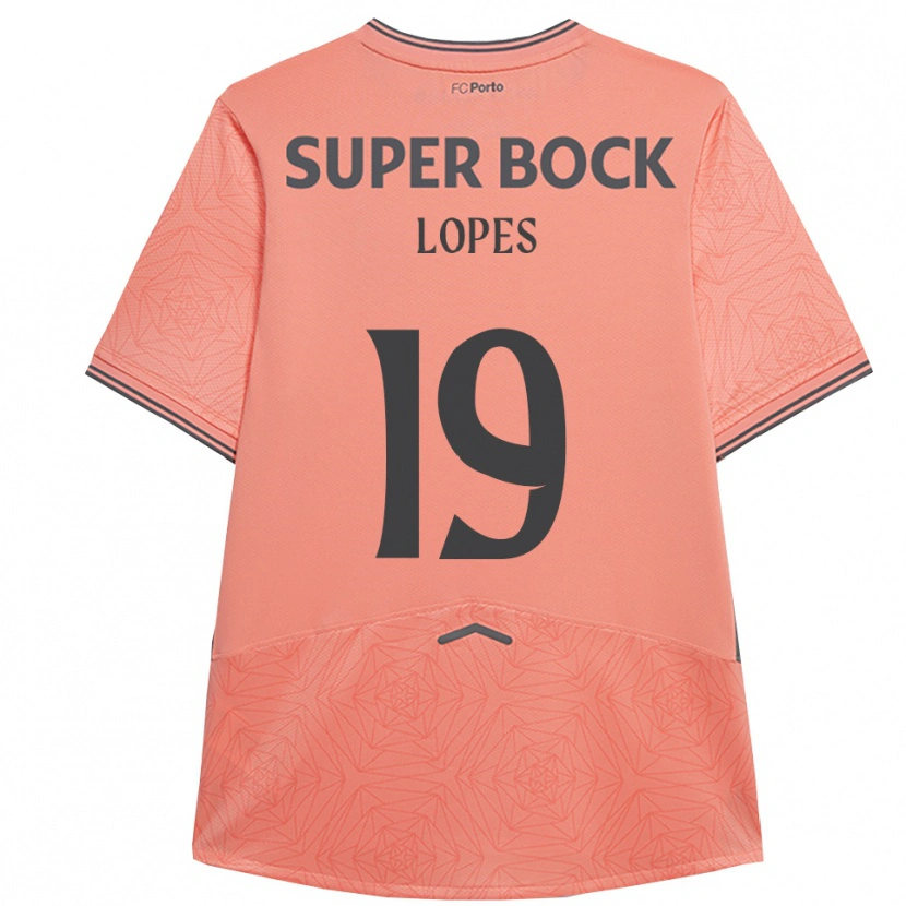 Danxen Børn João Lopes #19 Pink Navy Udebane Spillertrøjer 2025/26 Trøje T-Shirt