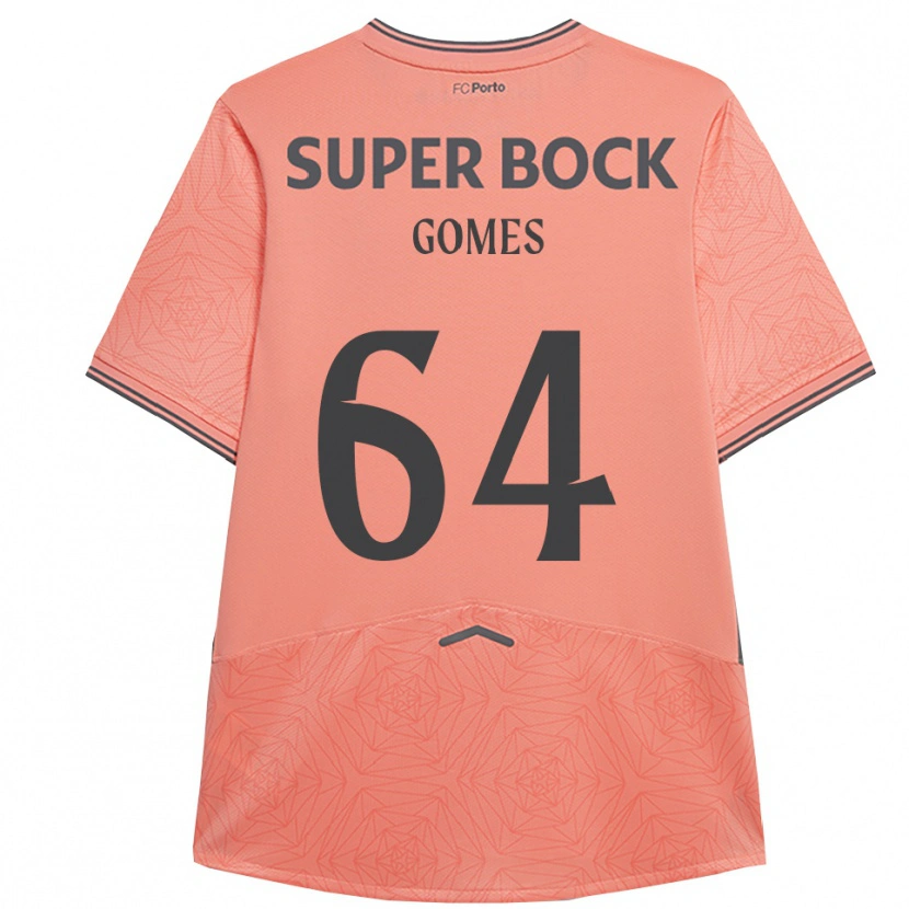 Danxen Børn Luís Gomes #64 Pink Navy Udebane Spillertrøjer 2025/26 Trøje T-Shirt