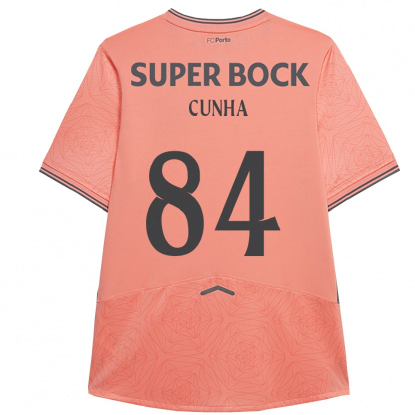 Danxen Børn Martim Cunha #84 Pink Navy Udebane Spillertrøjer 2025/26 Trøje T-Shirt
