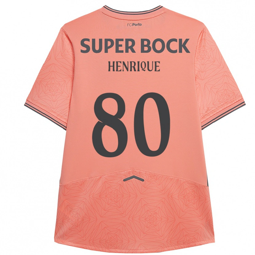 Danxen Børn Kaio Henrique #80 Pink Navy Udebane Spillertrøjer 2025/26 Trøje T-Shirt