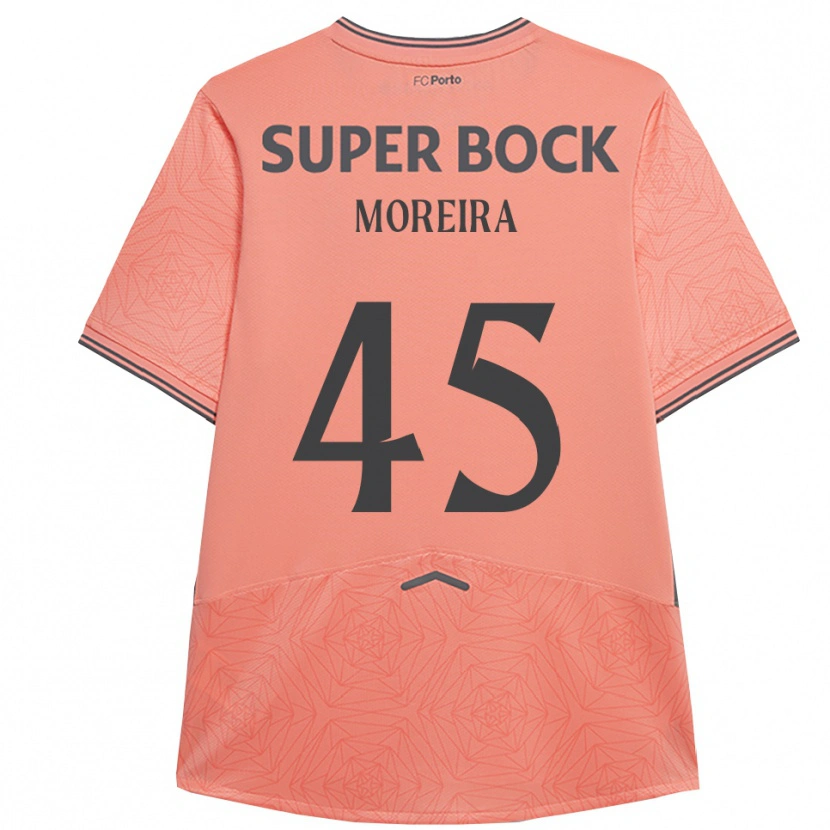 Danxen Børn João Moreira #45 Pink Navy Udebane Spillertrøjer 2025/26 Trøje T-Shirt