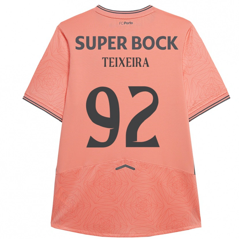 Danxen Børn João Teixeira #92 Pink Navy Udebane Spillertrøjer 2025/26 Trøje T-Shirt