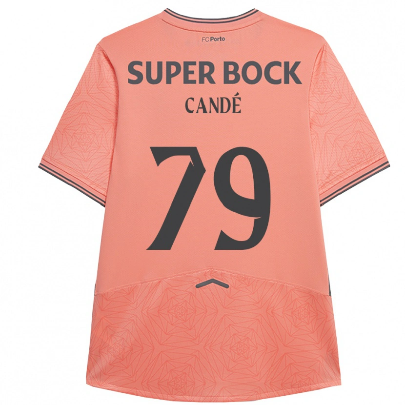 Danxen Børn Umaro Candé #79 Pink Navy Udebane Spillertrøjer 2025/26 Trøje T-Shirt