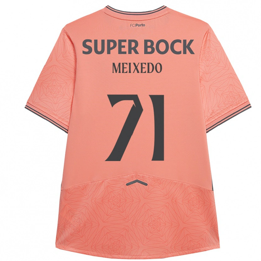 Danxen Børn Francisco Meixedo #71 Pink Navy Udebane Spillertrøjer 2025/26 Trøje T-Shirt