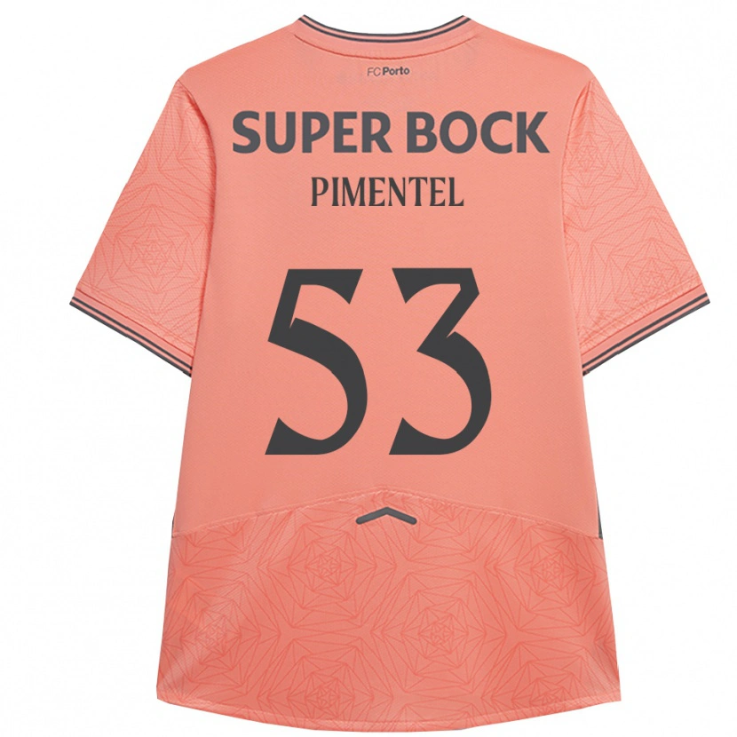 Danxen Børn Eric Pimentel #53 Pink Navy Udebane Spillertrøjer 2025/26 Trøje T-Shirt