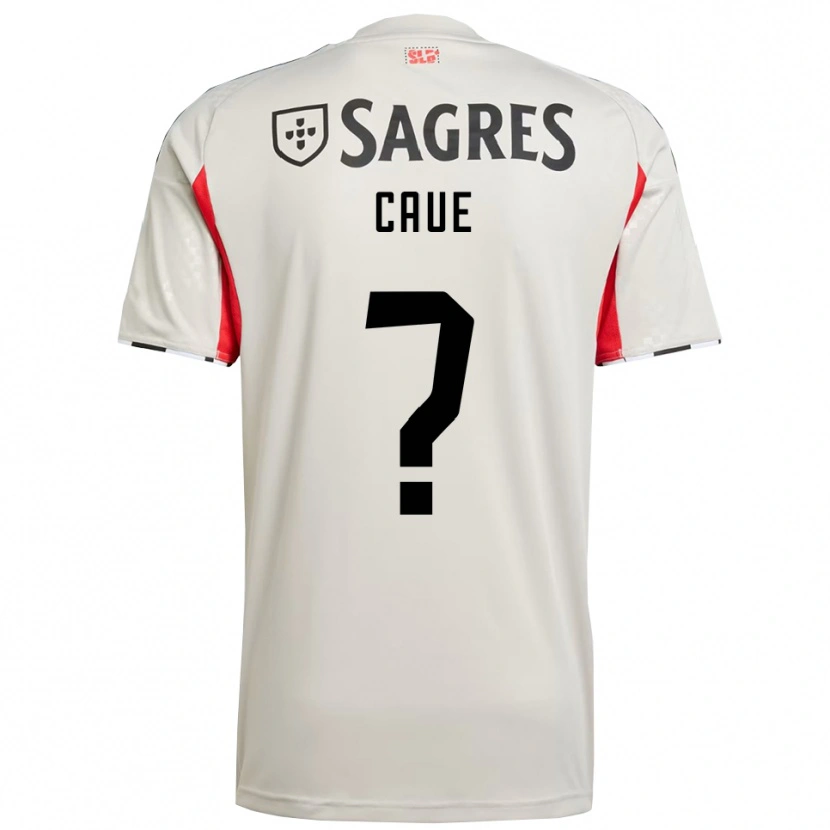 Danxen Børn Caue #0 Off White Rød Udebane Spillertrøjer 2025/26 Trøje T-Shirt