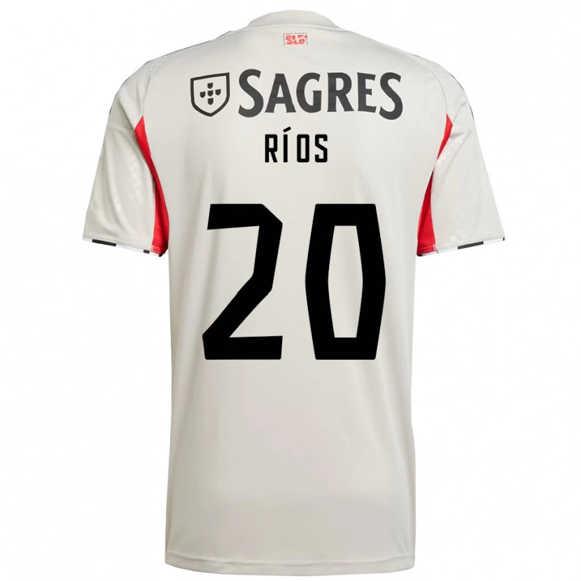 Danxen Børn Richard Ríos #20 Off White Rød Udebane Spillertrøjer 2025/26 Trøje T-Shirt