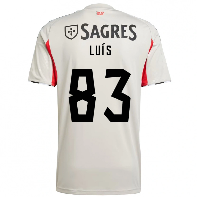 Danxen Børn Rafael Luís #83 Off White Rød Udebane Spillertrøjer 2025/26 Trøje T-Shirt