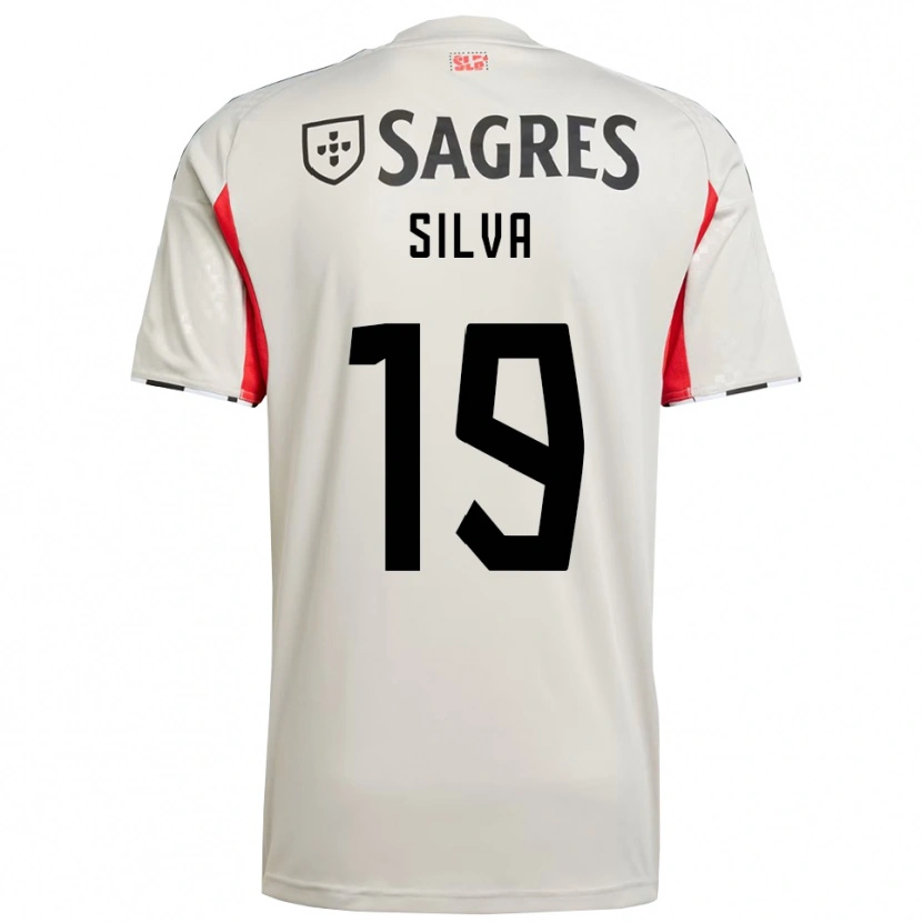 Danxen Børn Francisco Silva #19 Off White Rød Udebane Spillertrøjer 2025/26 Trøje T-Shirt