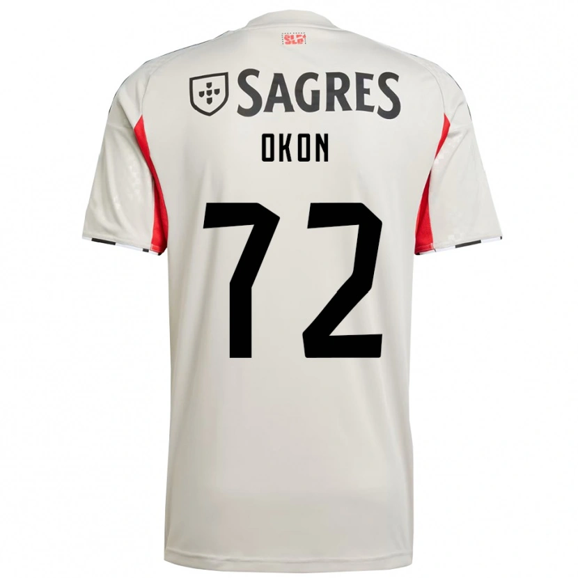 Danxen Børn Paul Okon #72 Off White Rød Udebane Spillertrøjer 2025/26 Trøje T-Shirt