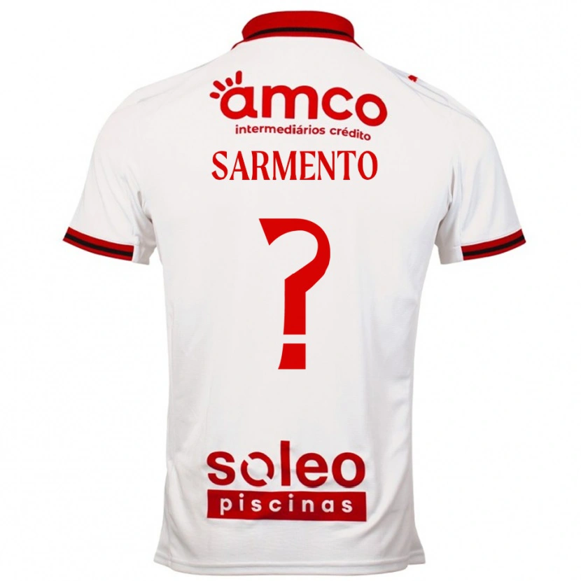 Danxen Børn Bernardo Sarmento #0 Hvid Rød Udebane Spillertrøjer 2025/26 Trøje T-Shirt