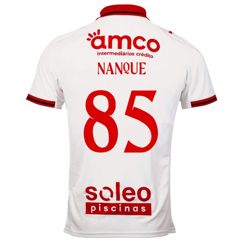Danxen Børn Edgar Nanque #85 Hvid Rød Udebane Spillertrøjer 2025/26 Trøje T-Shirt