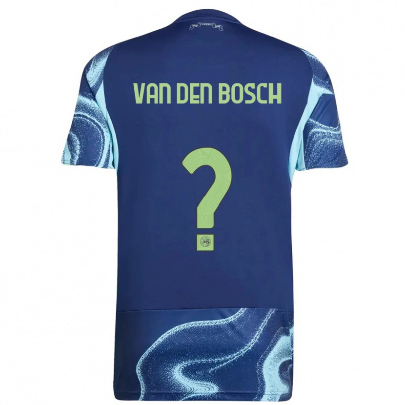 Danxen Børn Frederico Van Den Bosch #0 Navy Himmelblå Udebane Spillertrøjer 2025/26 Trøje T-Shirt