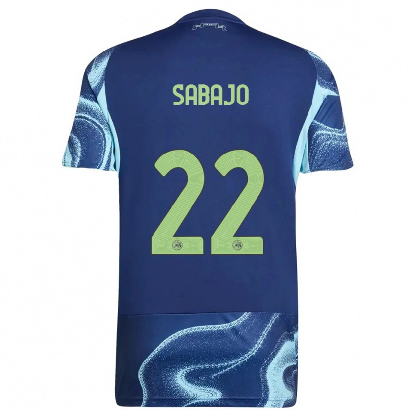 Danxen Børn Quinty Sabajo #22 Navy Himmelblå Udebane Spillertrøjer 2025/26 Trøje T-Shirt