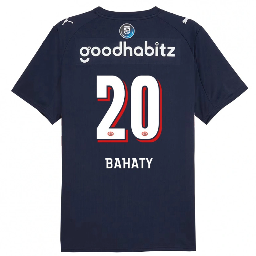 Danxen Børn Manuel Bahaty #20 Navy Hvid Udebane Spillertrøjer 2025/26 Trøje T-Shirt