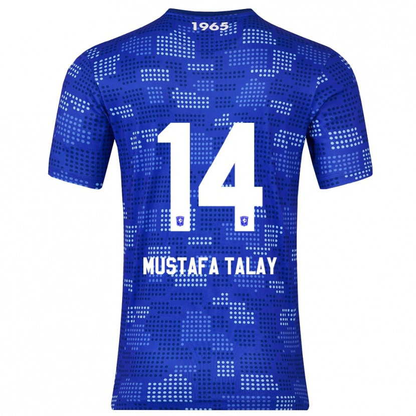 Danxen Børn Kaan Mustafa Talay #14 Blå Himmelblå Udebane Spillertrøjer 2025/26 Trøje T-Shirt
