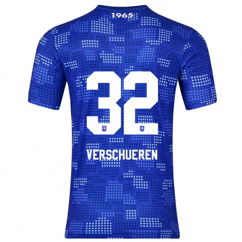 Danxen Børn Arno Verschueren #32 Blå Himmelblå Udebane Spillertrøjer 2025/26 Trøje T-Shirt