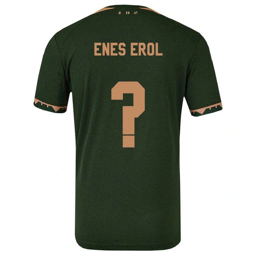 Danxen Børn Kubilay Enes Erol #0 Grøn Guld Udebane Spillertrøjer 2025/26 Trøje T-Shirt
