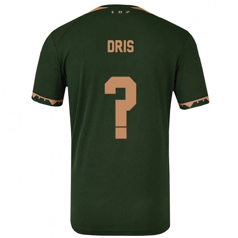 Danxen Børn Sofiane Dris #0 Grøn Guld Udebane Spillertrøjer 2025/26 Trøje T-Shirt
