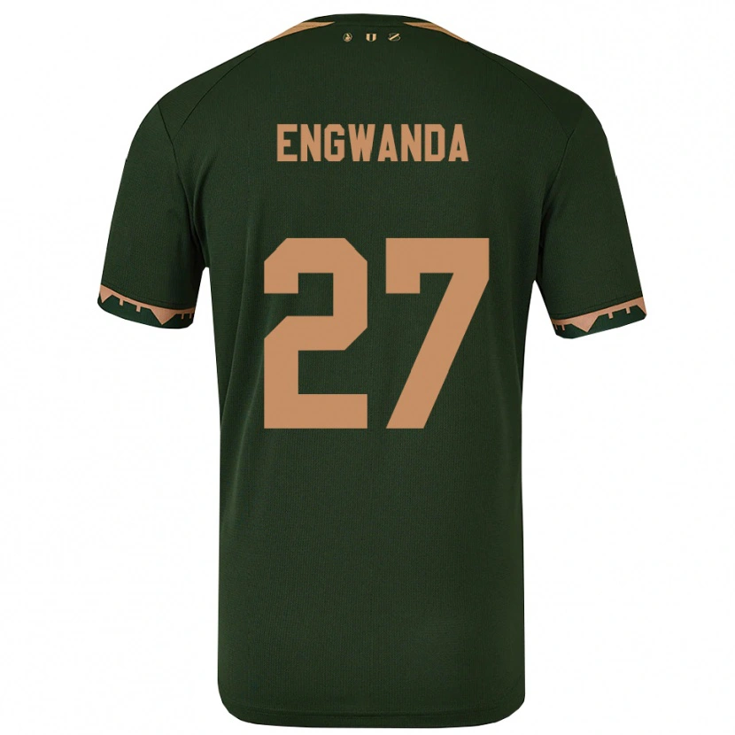 Danxen Børn Alonzo Engwanda #27 Grøn Guld Udebane Spillertrøjer 2025/26 Trøje T-Shirt