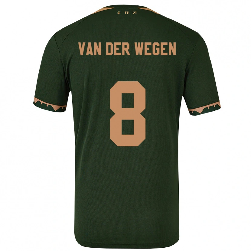 Danxen Børn Sil Van Der Wegen #8 Grøn Guld Udebane Spillertrøjer 2025/26 Trøje T-Shirt