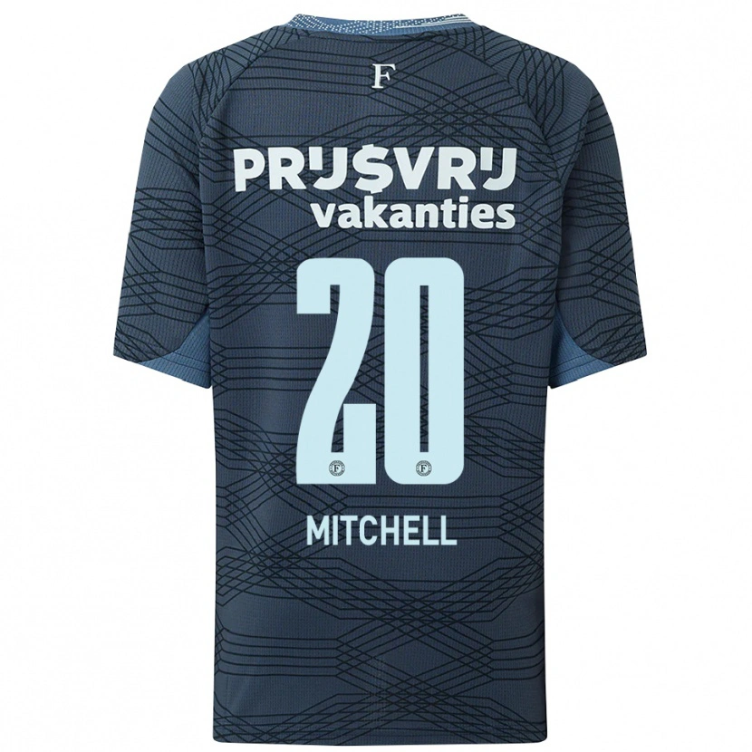 Danxen Børn Jeyland Mitchell #20 Sort Grå Udebane Spillertrøjer 2025/26 Trøje T-Shirt