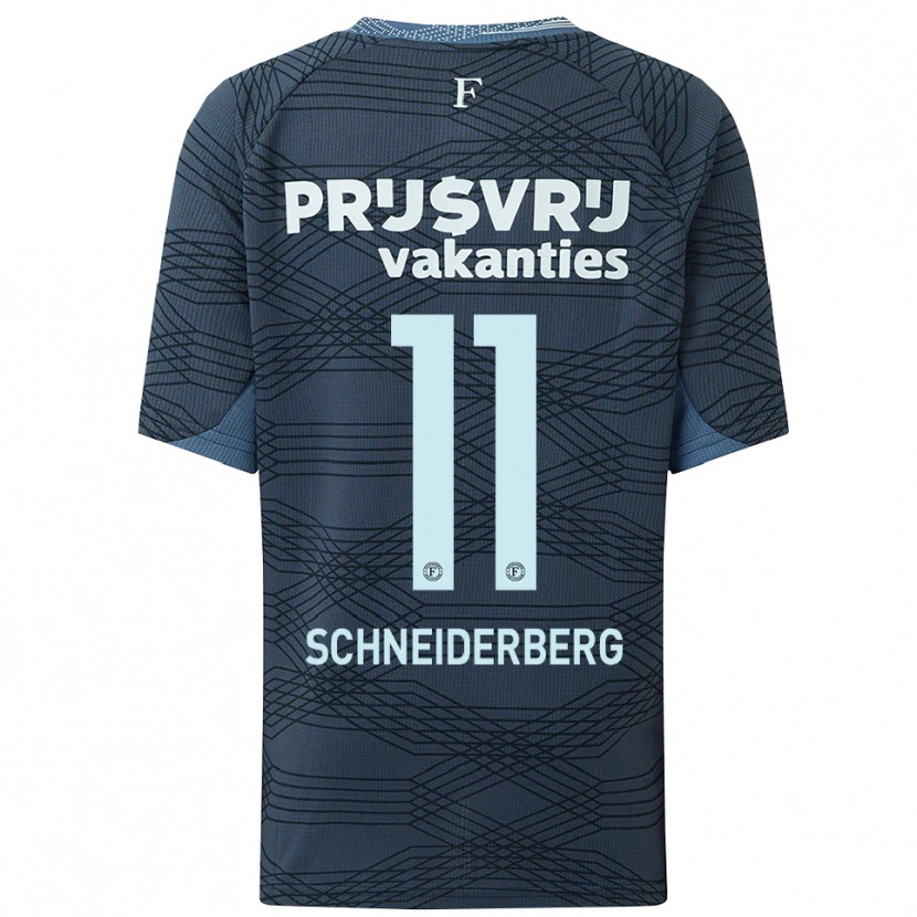 Danxen Børn July Schneiderberg #11 Sort Grå Udebane Spillertrøjer 2025/26 Trøje T-Shirt