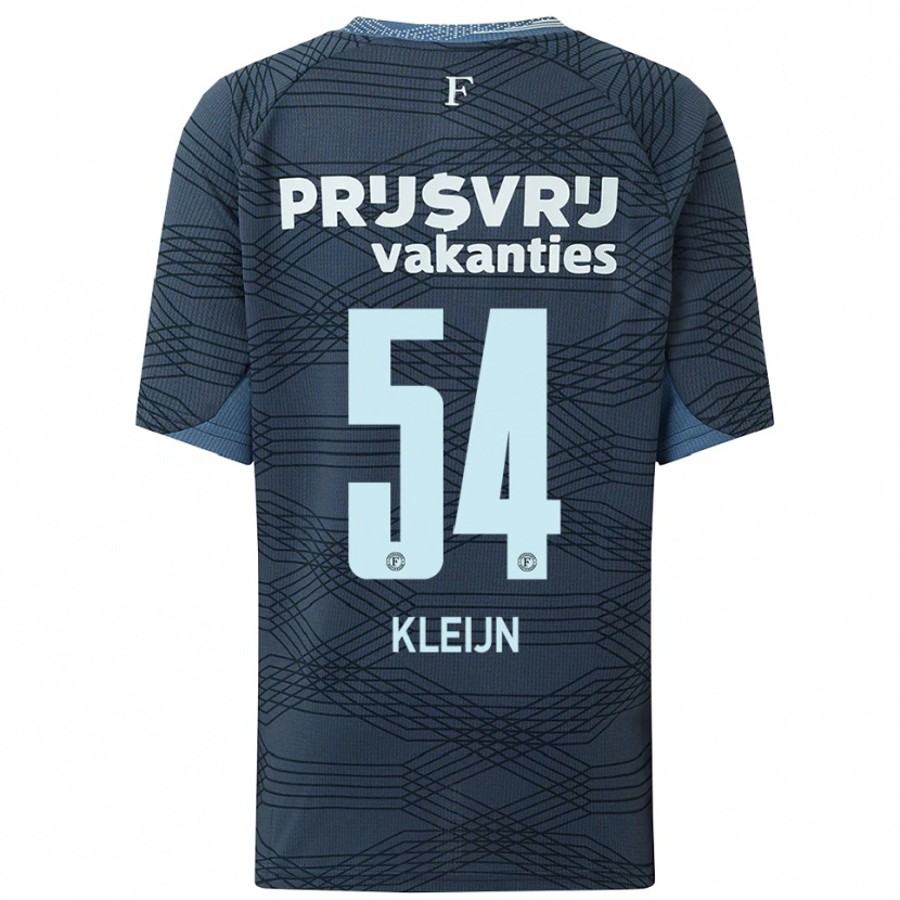 Danxen Børn Mike Kleijn #54 Sort Grå Udebane Spillertrøjer 2025/26 Trøje T-Shirt