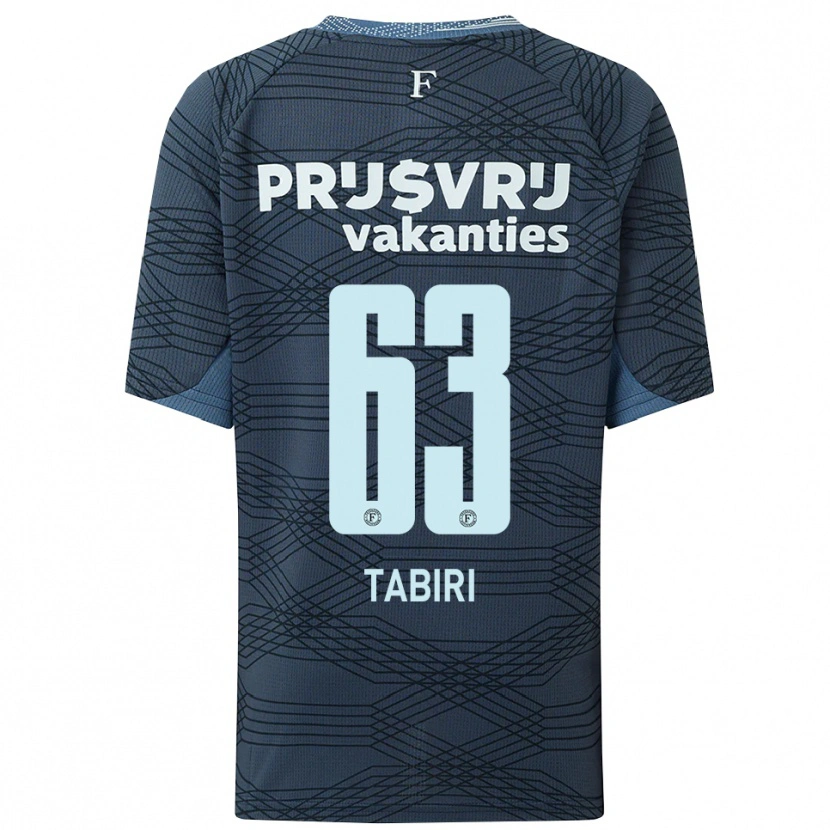 Danxen Børn Kwame Tabiri #63 Sort Grå Udebane Spillertrøjer 2025/26 Trøje T-Shirt