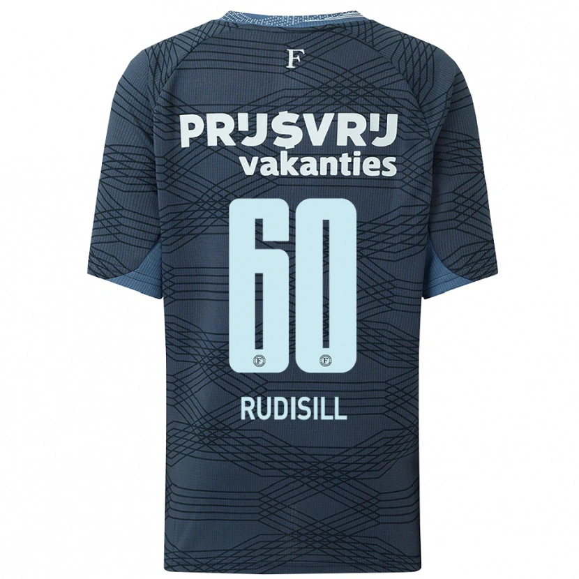 Danxen Børn Paulo Rudisill #60 Sort Grå Udebane Spillertrøjer 2025/26 Trøje T-Shirt